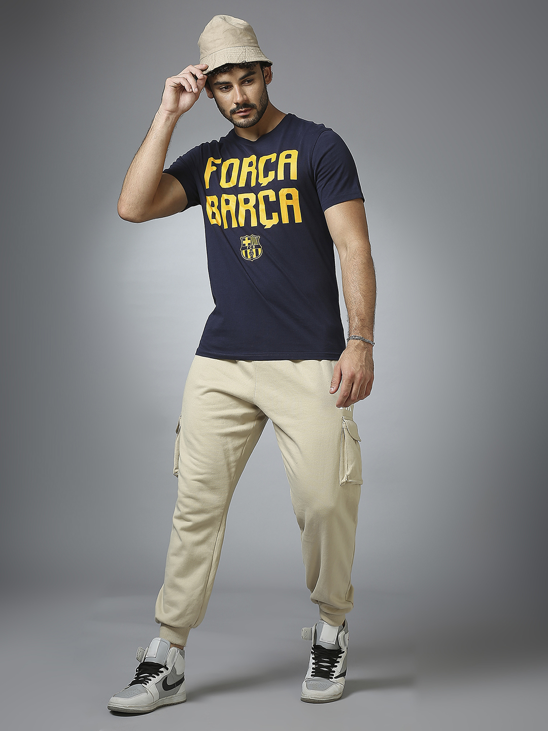 FC Barcelona FC Barcelona "Forca Barca" T-Shirt - Navy (7)